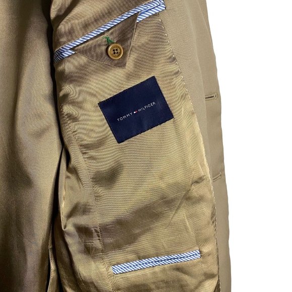 Tommy Hilfiger Men's Tan Notch Lapel Single Breasted Blazer - Picture 7 of 11